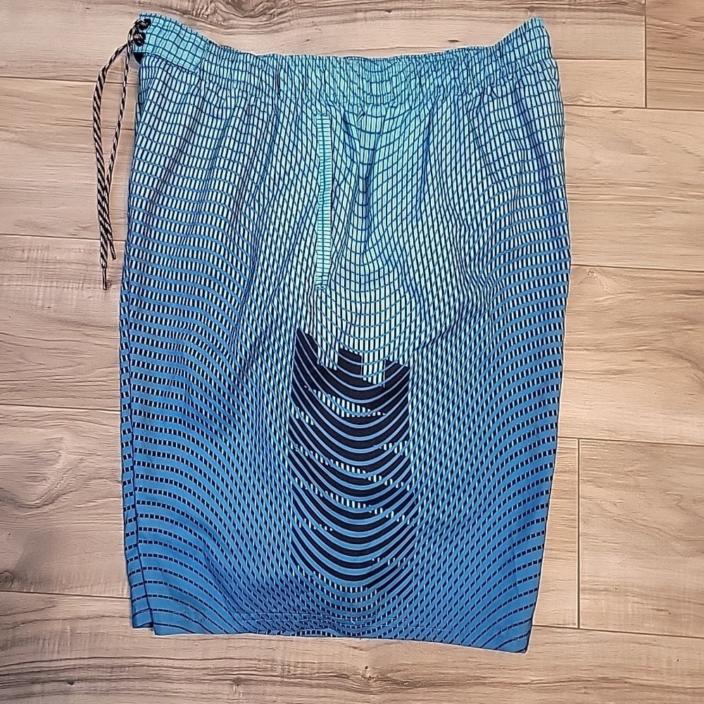 Nike Frequency Riptide Volley Shorts‎  Mens XL Board Swim Mesh Lined Blue Black